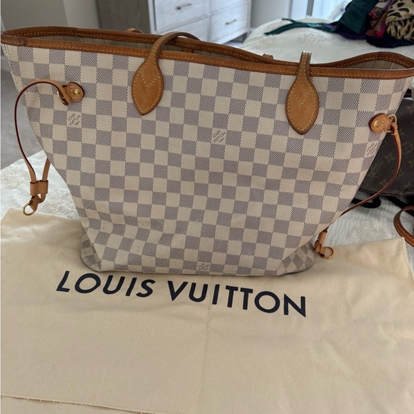 Louis Vuitton Damier Azur Tote - Cream and Tan - Picture 1 of 6